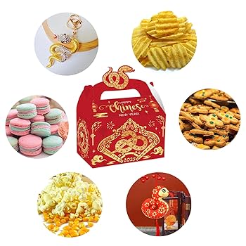 ヨハク　2025　NEW YEAR BOX Amazon.com: Acewen 12Pcs 2025 Chinese New Year Gift Boxes